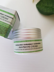 AM+PM Eye Cream, Moisture Rich + Antioxidant + Antiwrinkle